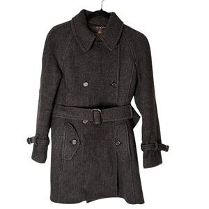 J. Crew Nello Gori Stadium Cloth Wool Double Breasted Pea Coat-Size 2